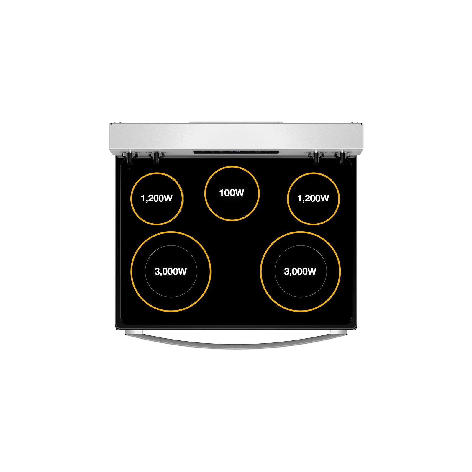 Whirlpool Black Freestanding Electric Single Oven Convection Range (5.3 Cu. Ft.) - YWFES4530SB