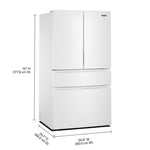 Whirlpool 36" 30 Cu. Ft. White French Door Refrigerator - WRMF3336SW