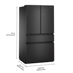 Whirlpool 36" 30 Cu. Ft. Print Resist Black Stainless Steel French Door Refrigerator - WRMF3336SV