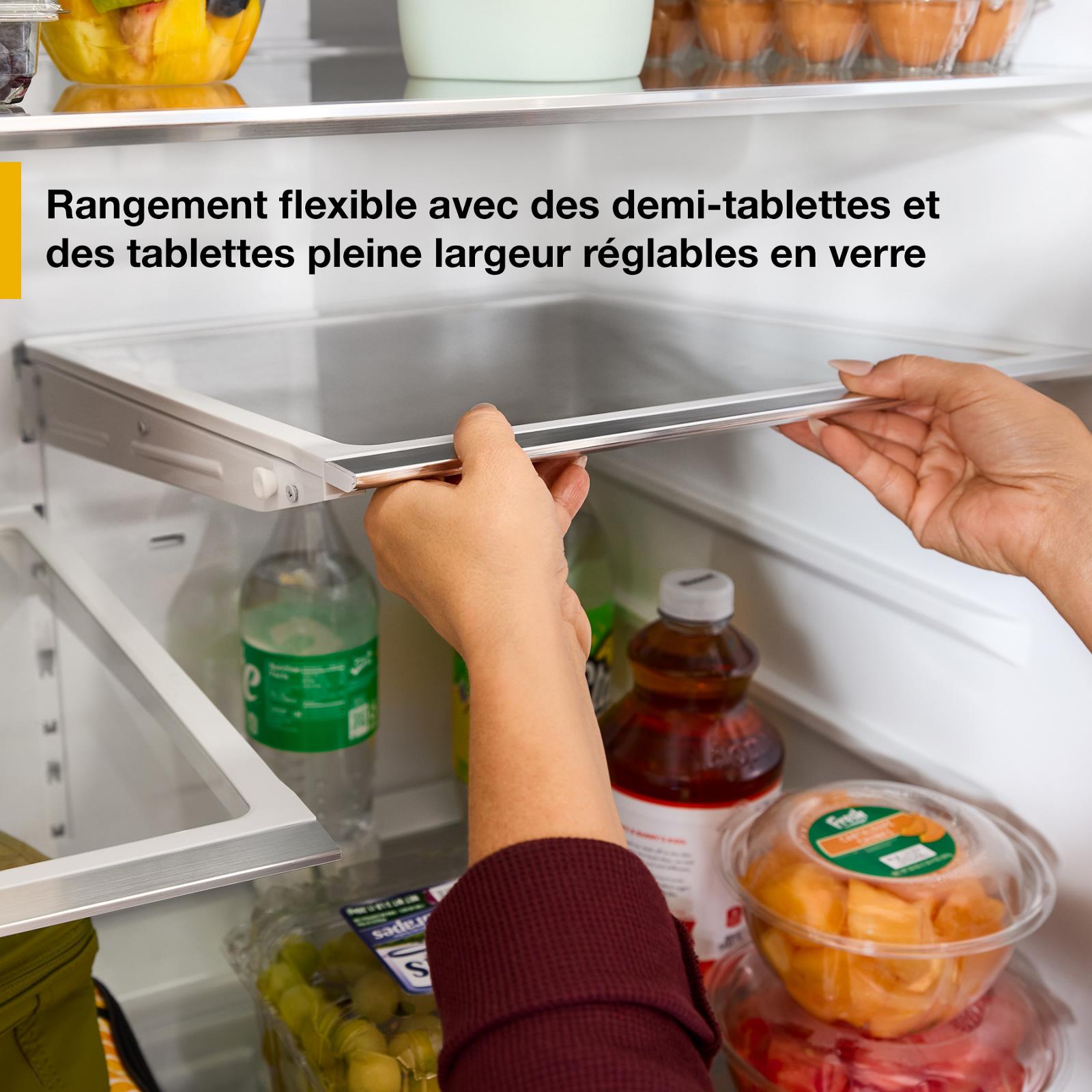 Whirlpool Réfrigérateur 29 pi³ de 36 po avec porte à 2 battants acier inoxydable noir résistant aux traces de doigts - WRMF3636SV--