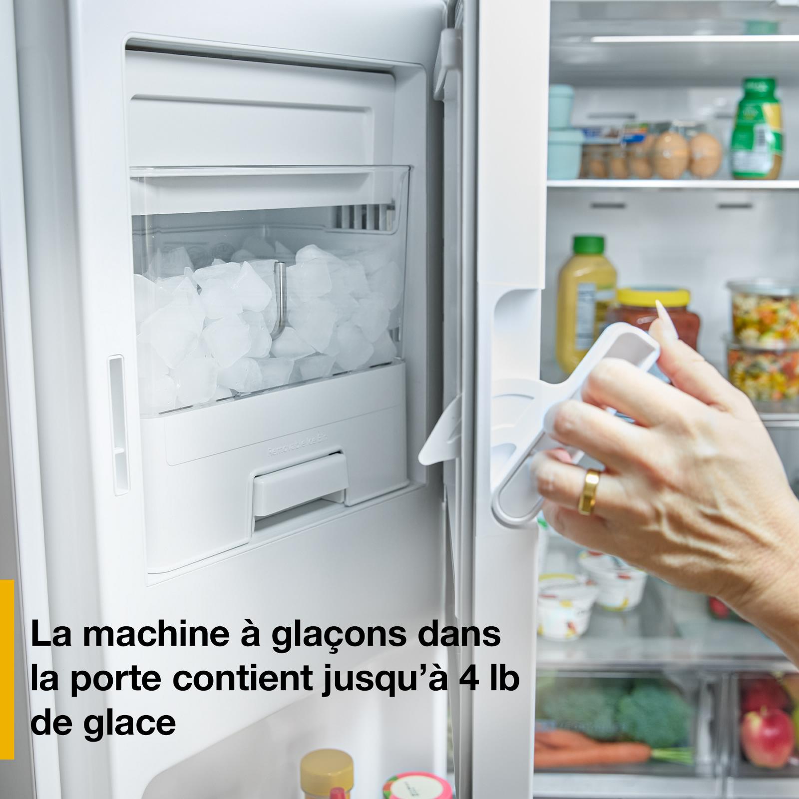 Whirlpool Réfrigérateur 29 pi³ de 36 po avec porte à 2 battants acier inoxydable noir résistant aux traces de doigts - WRMF3636SV--