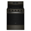 Whirlpool Cuisinière au gaz 5,0 pi³ autonome à convection acier inoxydable noir WFGS5730SV