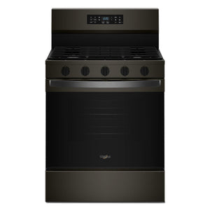 Whirlpool Cuisinière au gaz 5,0 pi³ autonome à convection acier inoxydable noir WFGS5730SV