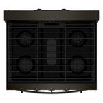Whirlpool Black-on-Stainless Freestanding Gas Single Oven Convection Range (5.0 Cu. Ft.) - WFGS5730SV