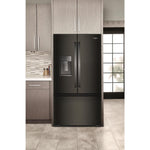 Whirlpool 36" 23.4 Cu. Ft. Black Stainless Steel Counter-Depth 3-Door French Door Refrigerator – WRFC7036RV