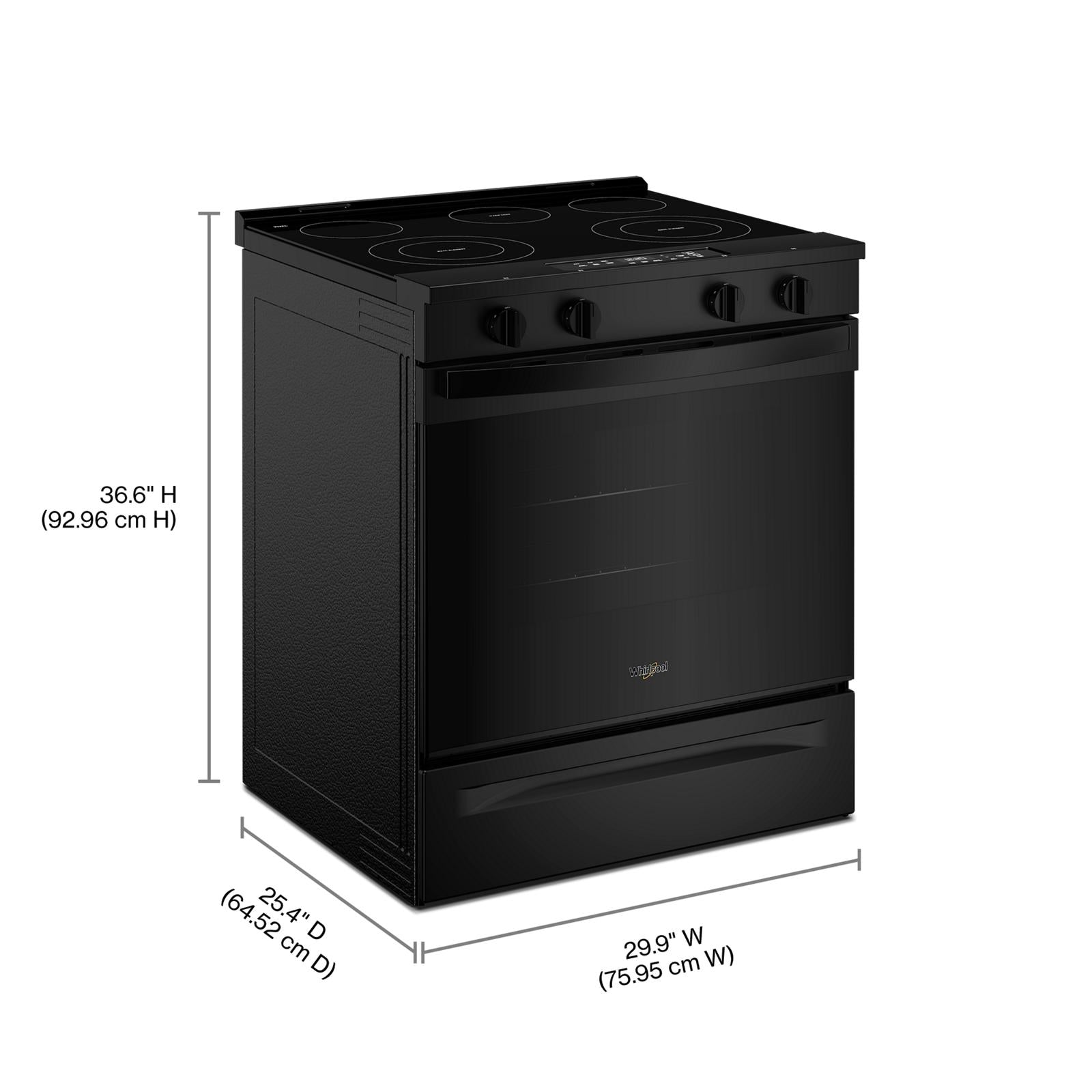 Whirlpool Black Slide-In Smart Electric Range (5.3 Cu. Ft.) - YWSES3330TB