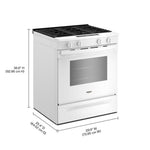 Whirlpool White Slide-In Smart Gas Range (5.0 Cu. Ft.) - WSGS3330TW