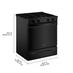 Whirlpool Black Slide-In Smart Gas Range (5.0 Cu. Ft.) - WSGS3330TB