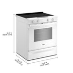 Whirlpool White Slide-In Smart Electric Convection Range (5.3 Cu. Ft.) - YWSES4530TW