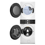Whirlpool White Front Load Laundry Tower with FreshFlowTM Vent System and UV Clean Technology (5.2 cu. ft. Washer & 7.4 cu. ft. Electric Dryer) - YWEF5727TW