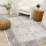 Chateau Charm 5'3" x 7'7" Elegant Classic Area Rug - Grey, Beige