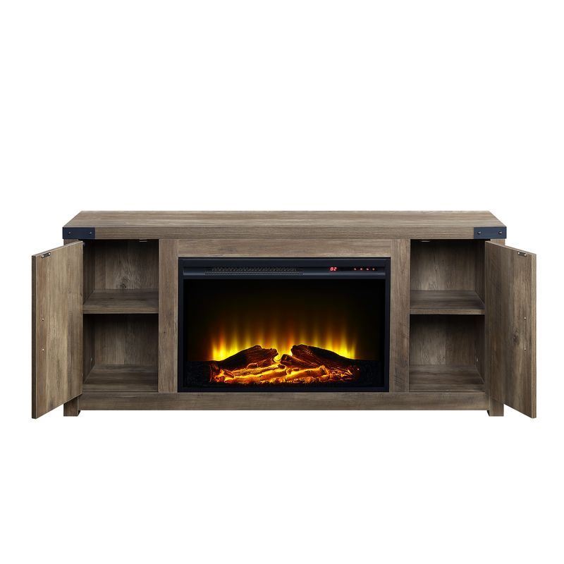 Reykholt II TV Stand with Fireplace