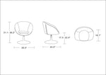 Hita Adjustable Height Swivel Chair - Sky Blue