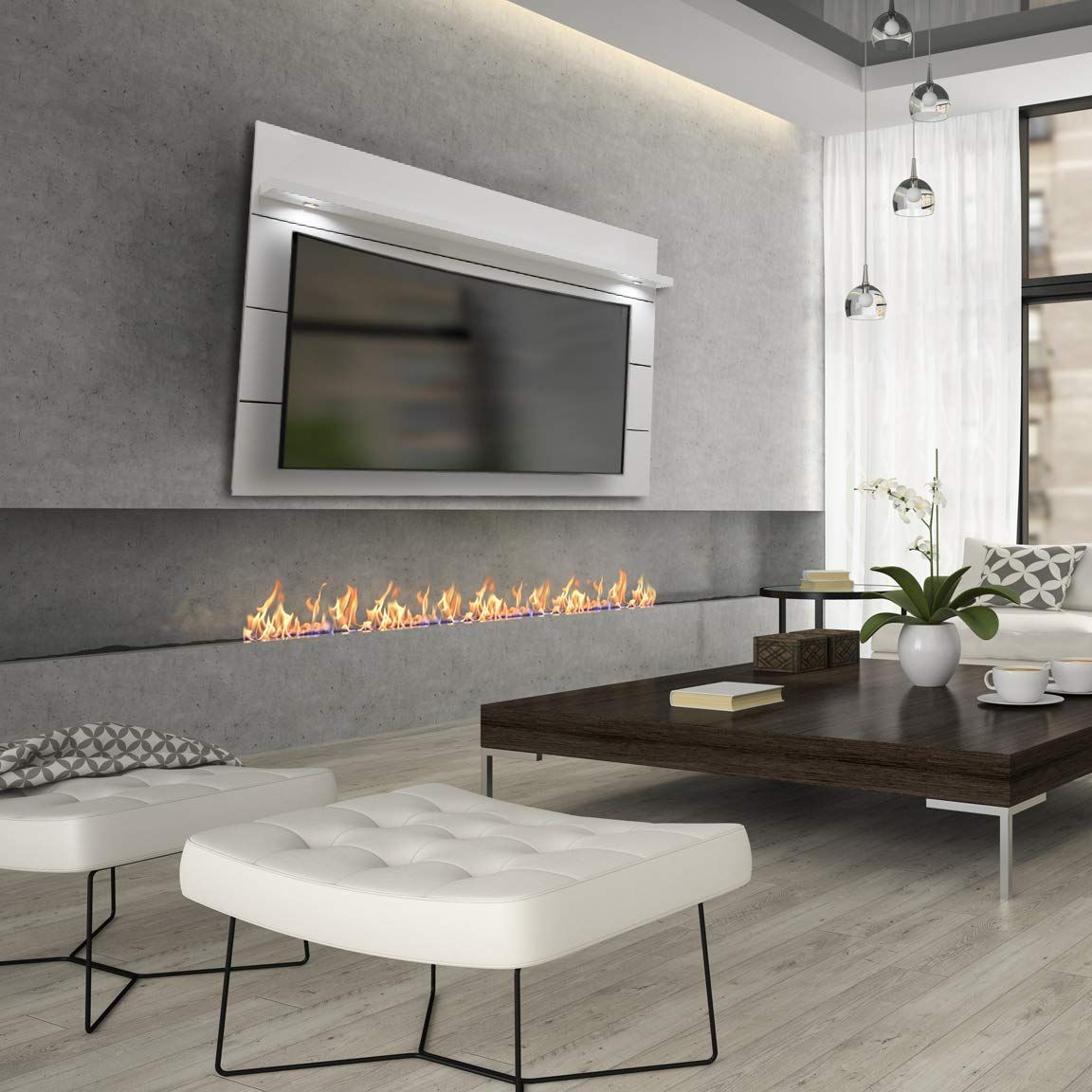 Mabu II 71" TV Panel - White High Gloss