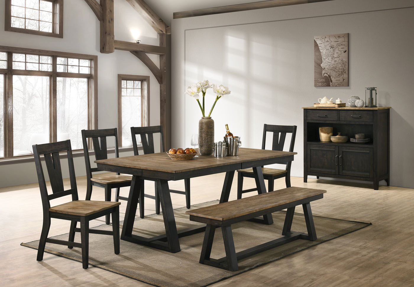 Addie Extendable Dining Table - Brown