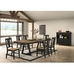 Addie 7-Piece Extendable Dining Set with Splat-Back Chairs - Brown
