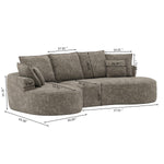 Ibiza All Foam Sectional - Brown