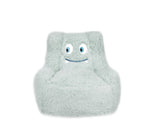Parker kids mint green plush chair front view