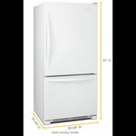 Whirlpool 30" 18.4 Cu. Ft. White Bottom-Freezer Refrigerator - WRB329DFBW