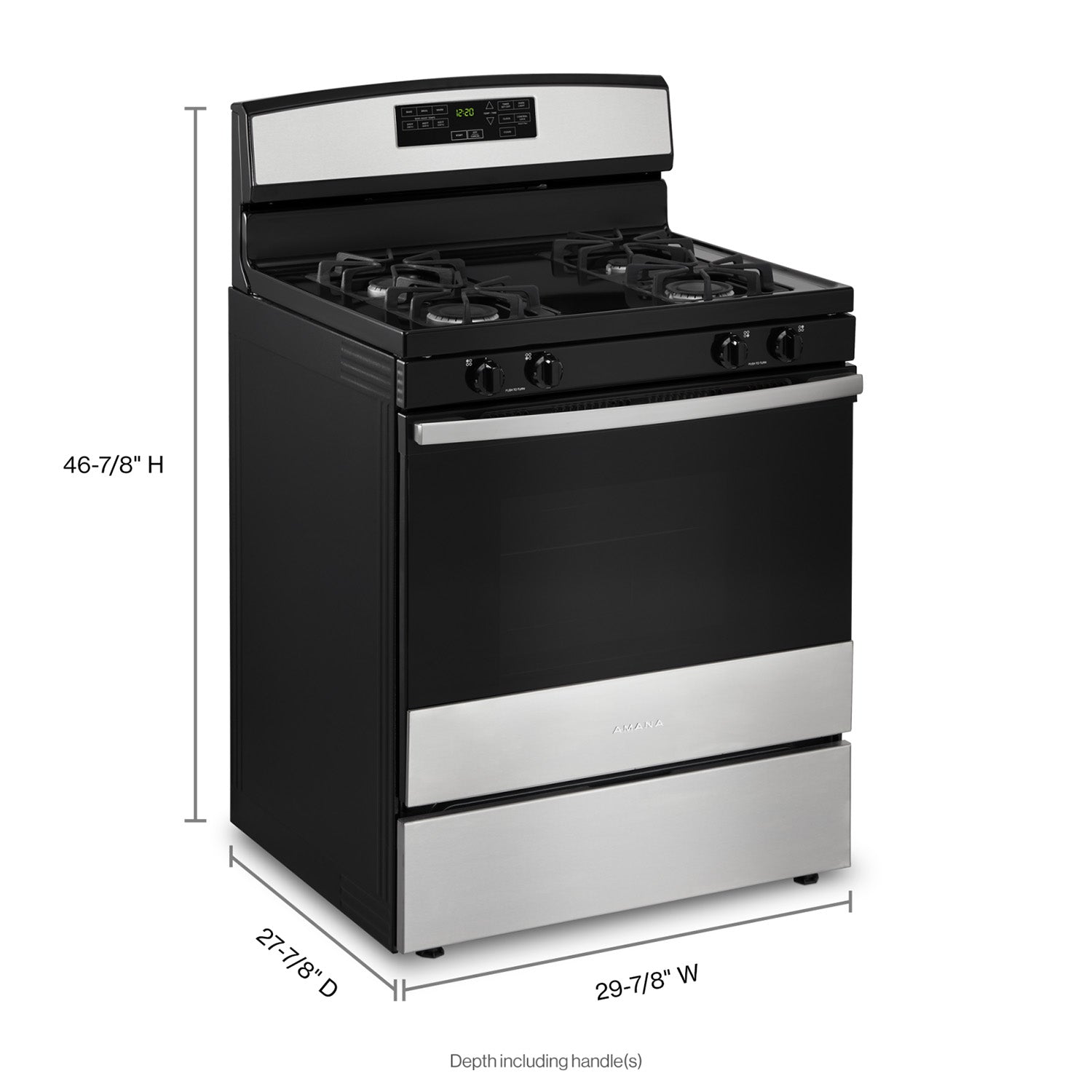Amana 30" Stainless Steel Gas Range (5.00 Cu Ft) - AGR6603SMS