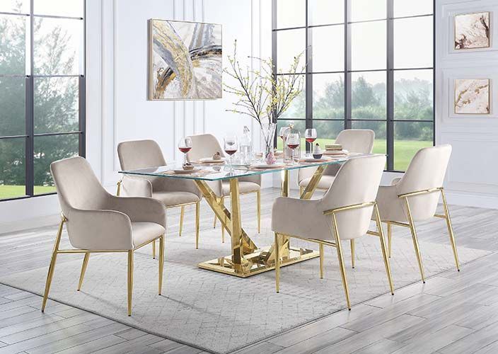 Cayx Velvet Dining Side Chair - Set of 2