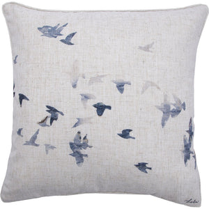 Flight Pillow  Decorative Cushion - White/Blue
