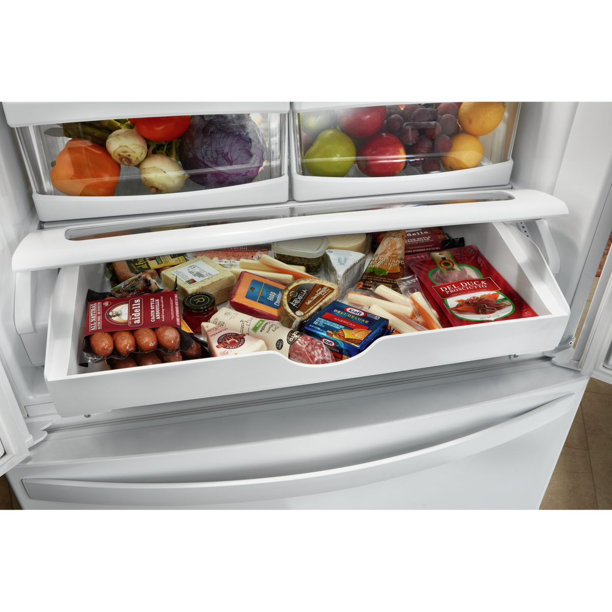Whirlpool White Counter-Depth French Door Refrigerator (20 Cu. Ft.) - WRF540CWHW
