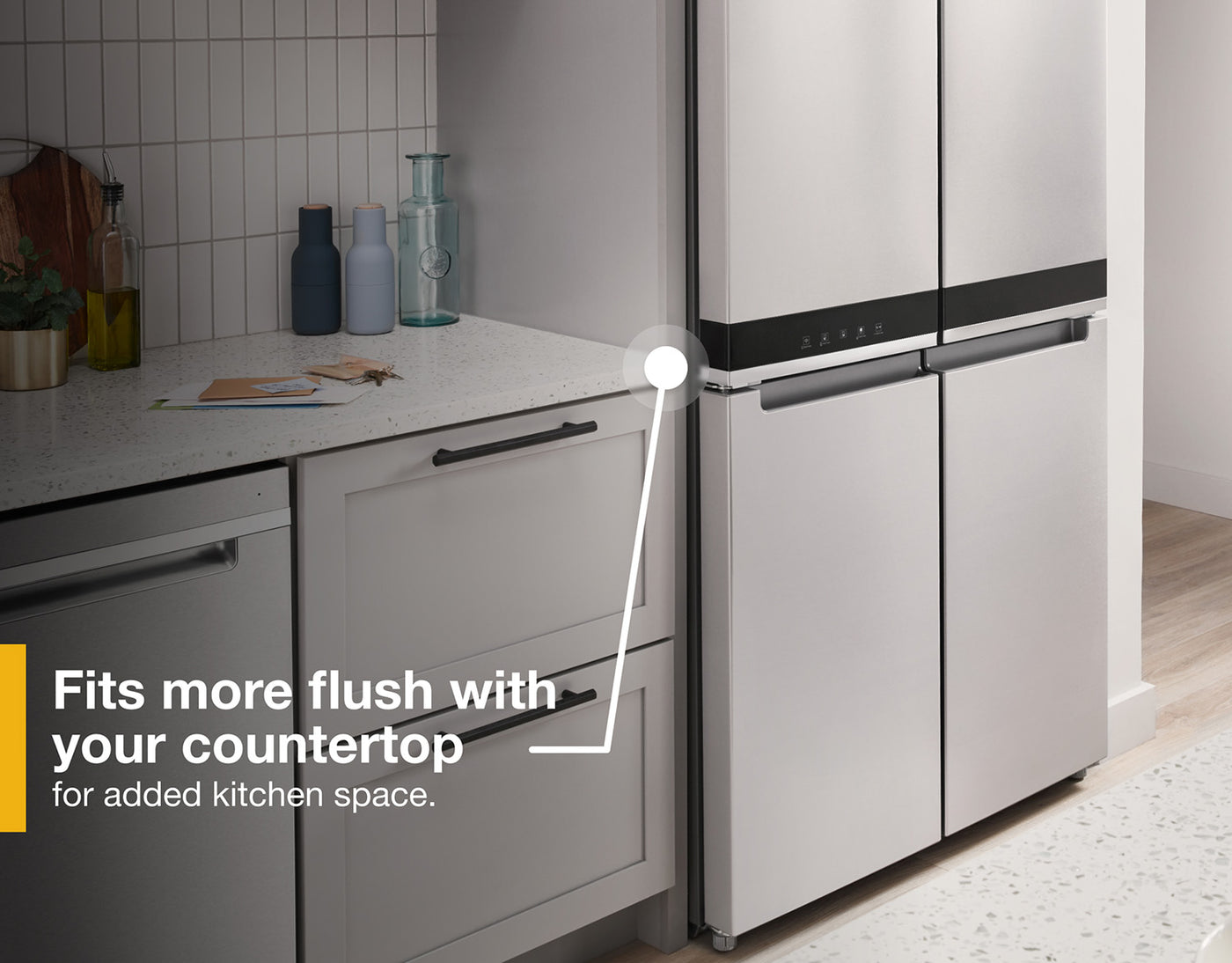 Whirlpool Fingerprint Resistant Metallic Steel French 4 Door Refrigerator (19.4 cu.ft.) - WRQA59CNKZ