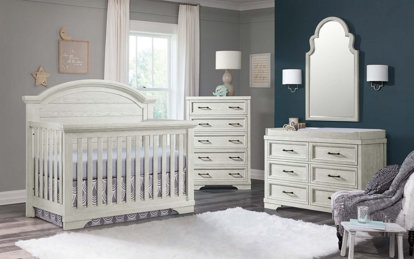 Foundry Arch Top Convertible Crib - White