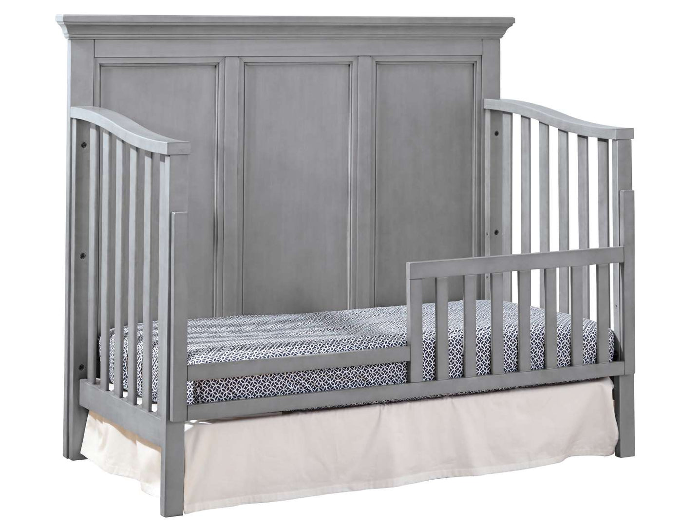Hanley Convertible Crib with Toddler Guard Rail Package - Cloud