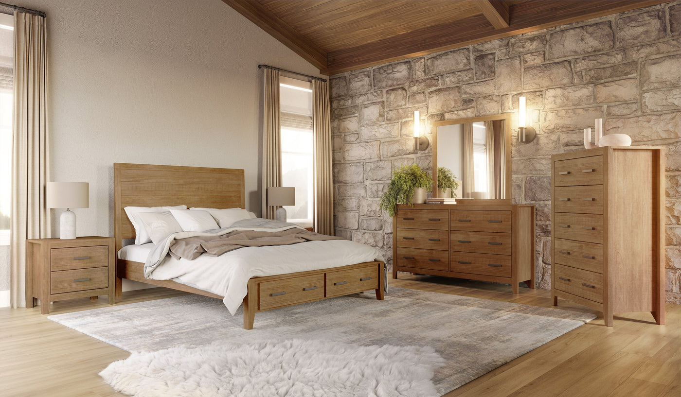 Palm Harbour 3-Piece King Bed - Rustic Natural
