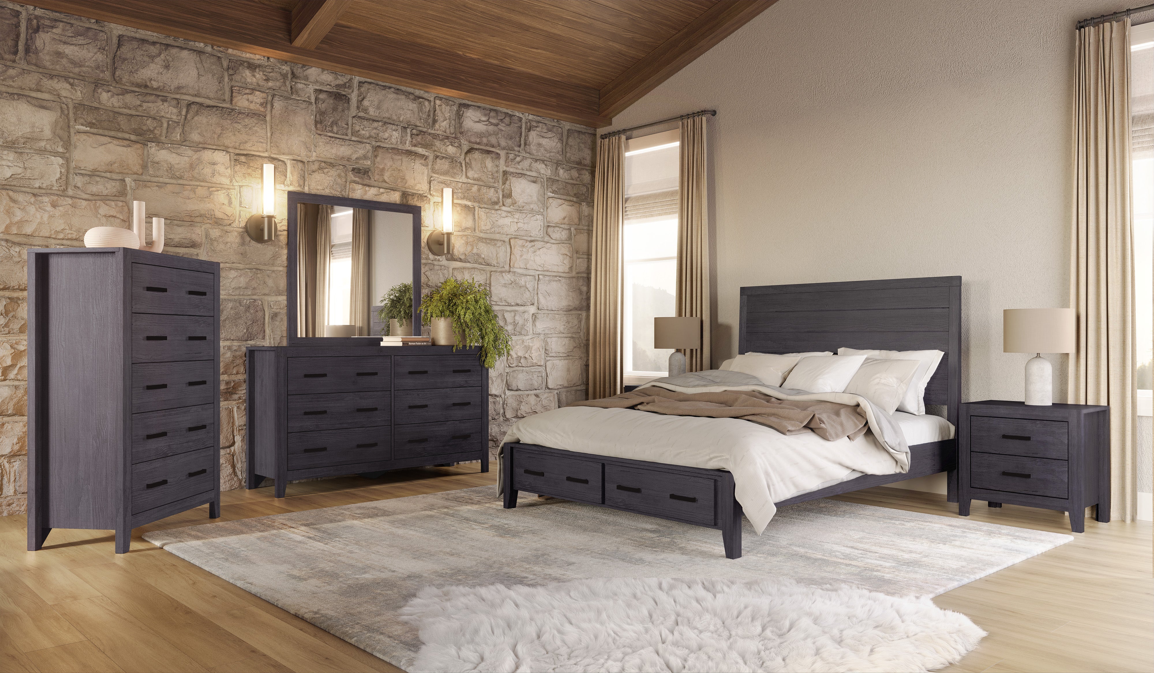 Palm Harbour Night Table - Grey