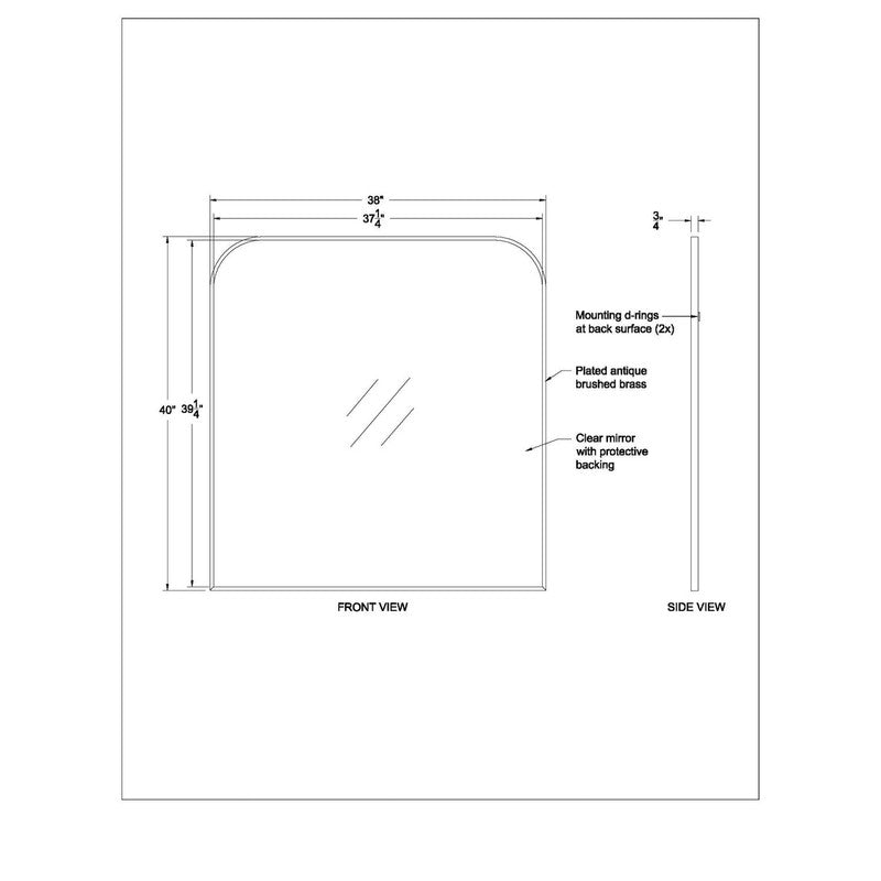 Canopus Mirror - Antique Brushed Brass