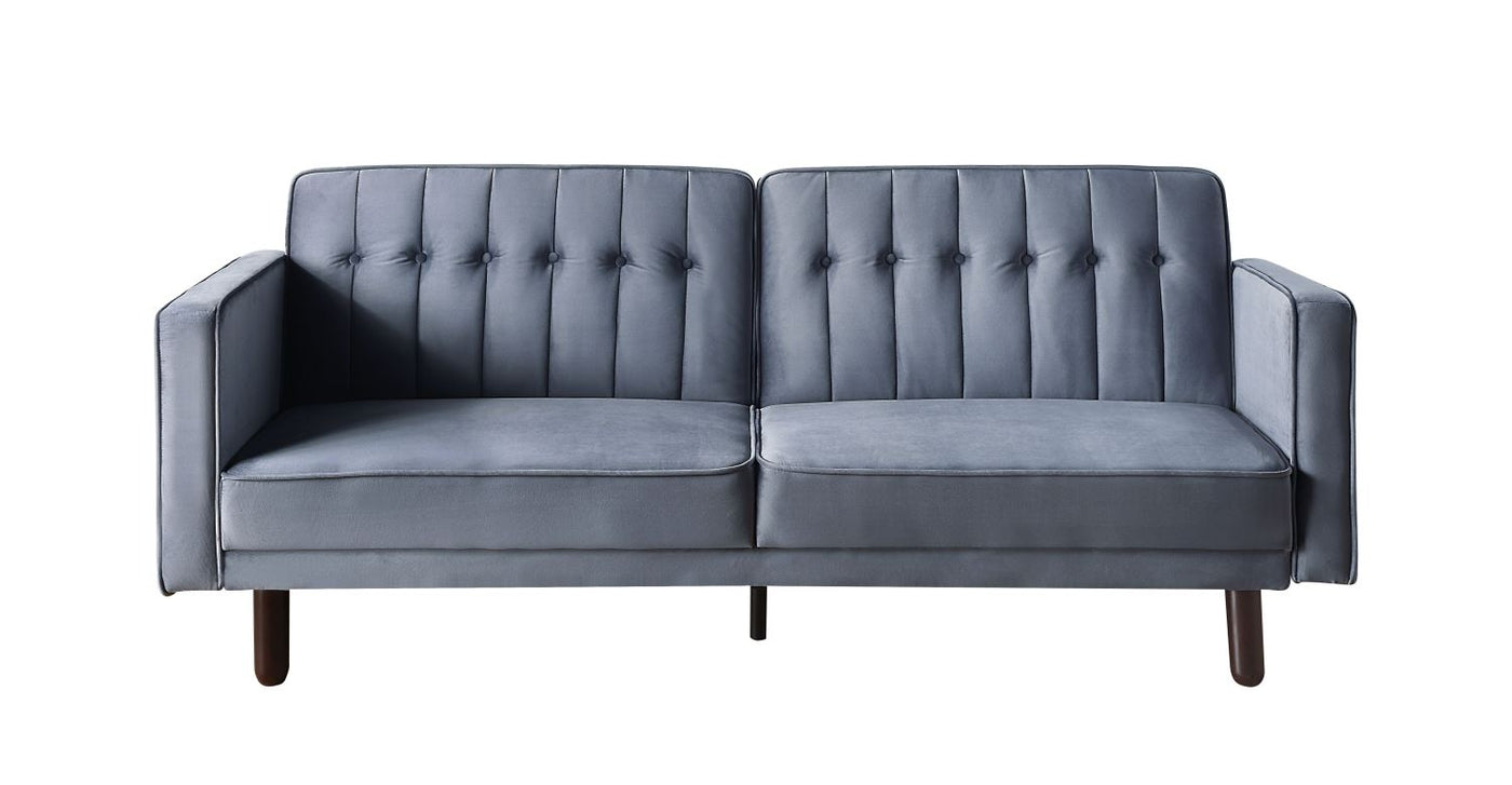 Bamble Adjustable Velvet Sofa Bed - Dark Grey