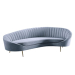 Kopa Velvet Sofa - Light Grey