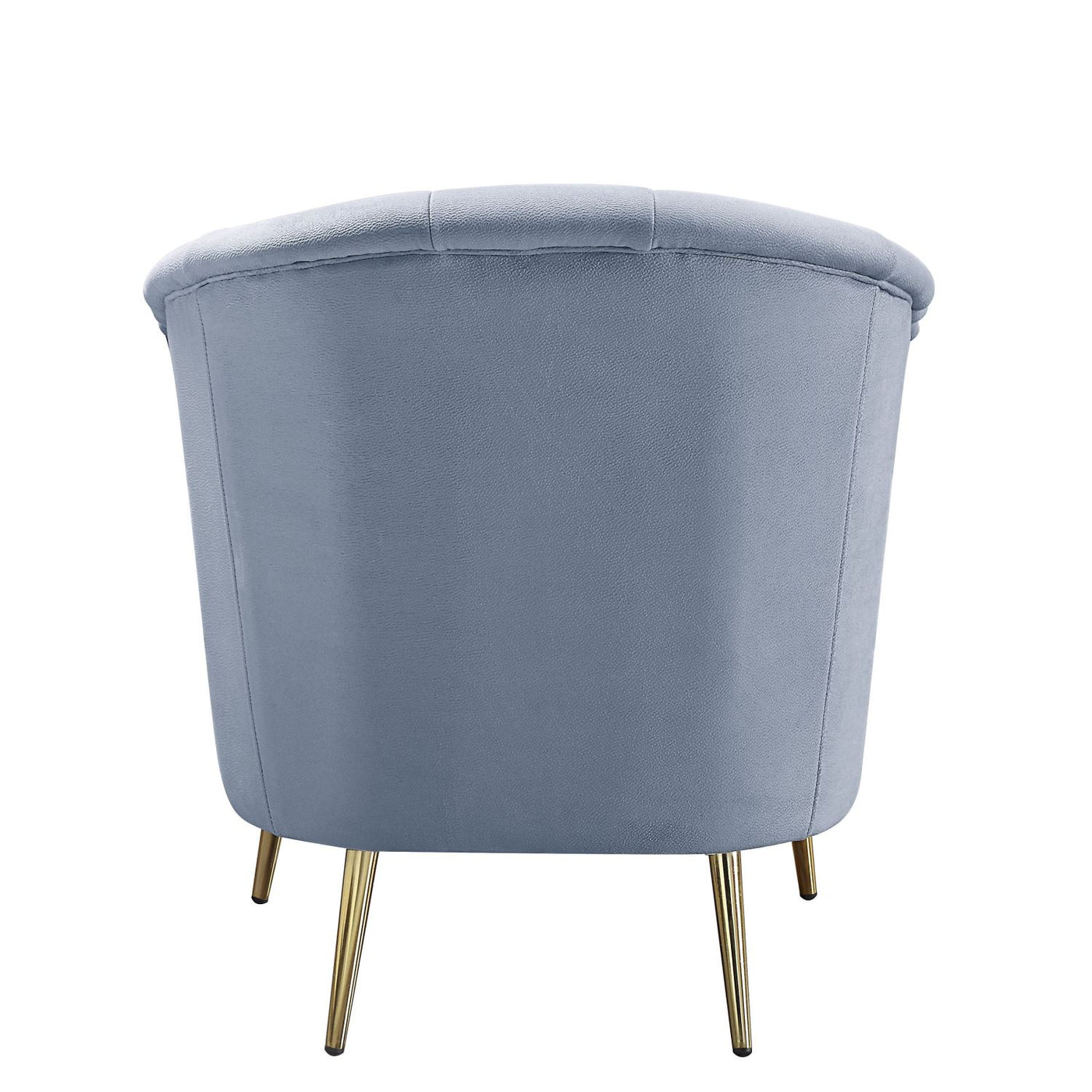 Dalvic Velvet Arm Chair - Light Grey