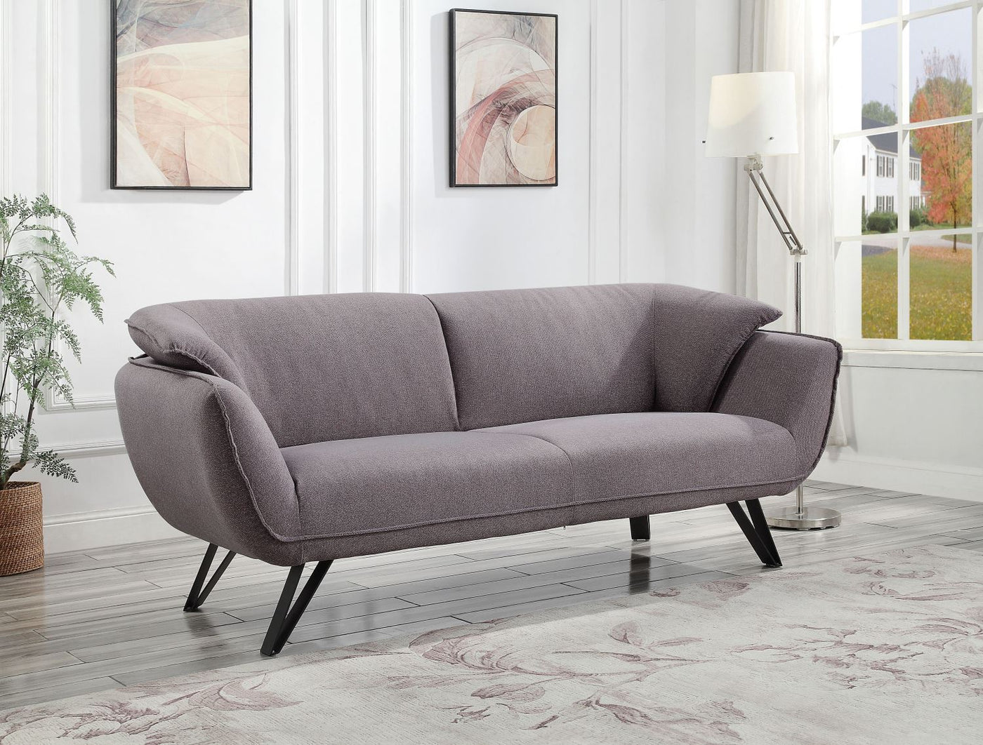 Vamms Linen Sofa - Grey