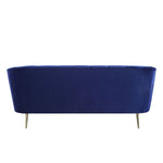 Bildud Velvet Sofa - Blue
