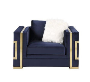 Innri Velvet Arm Chair - Blue