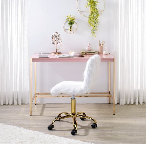 Loher Writing Desk with USB - Pink