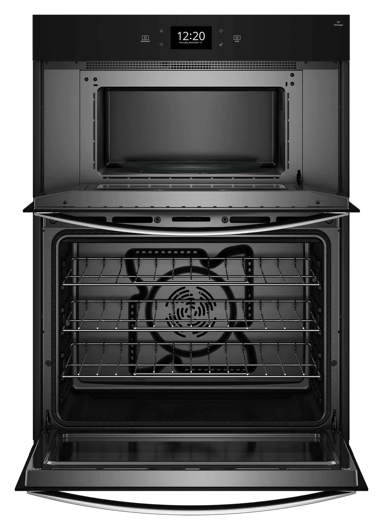 Whirlpool Black Stainless Steel with PrintShield™ Finish Combi Wall Oven (6.4 Cu Ft) - WOEC7030PV