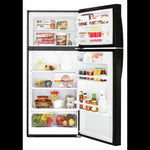 Whirlpool 28" 14.3 Cu. Ft. Black Top-Freezer Refrigerator - WRT314TFDB