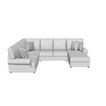 Jupiter 4-Piece Sectional with Right-Facing Chaise - Ash Grey
