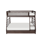 Starship Twin over Full Bunk Bed - Grey Espresso