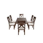 Claira 7-Piece Extendable Dining Set - Rustic Brown