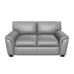 Reynolds Leather Loveseat - Grey