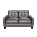 Kylie Leather Loveseat - Coffee