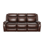 Scorpio Reclining Sofa with Drop Tray - Whiskey Brown