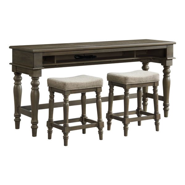 Bilboa 3-Piece Counter Height Dining Set – Roasted Oak