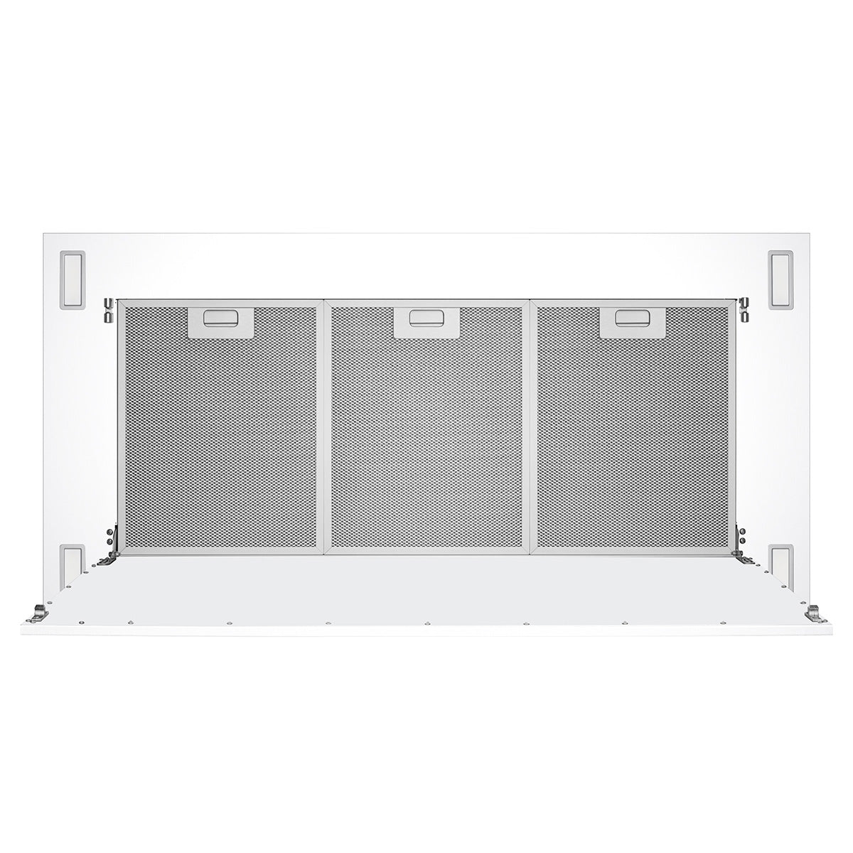 VICTORY Matte White 600 CFM Flush Ceiling Range Hood - Sunset-WH